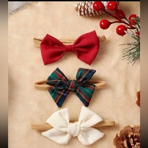 Set of Christmas bow headbands
